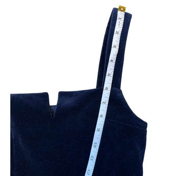 Nina Bauer Collection Vintage Navy Velvet Mini Dress - Girls Size Large - Picture 8 of 9